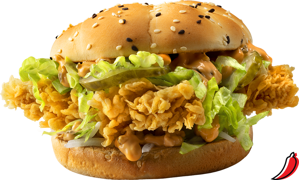 Шефбургер Джуниор Острый в Ростикс меню 2024 с ценами и фото на сегодня